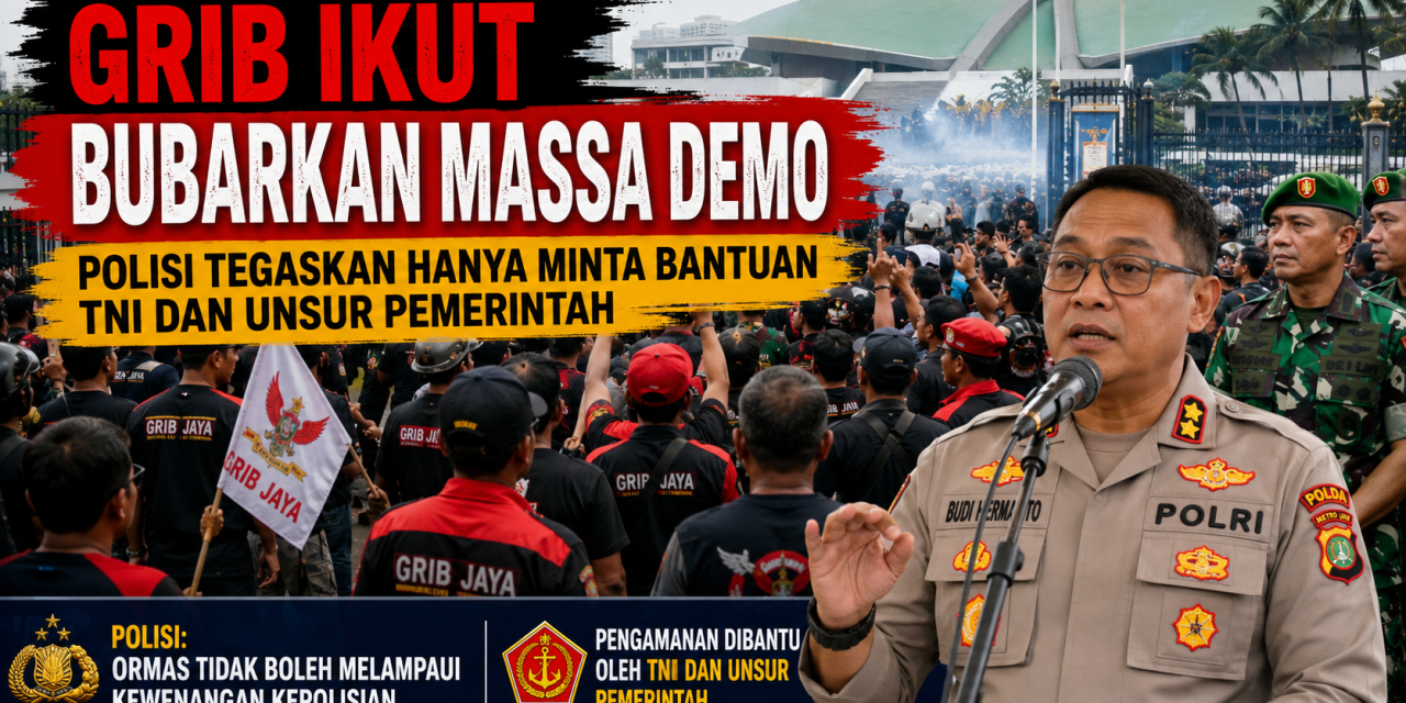 GRIB Ikut Bubarkan Massa Demo, Polisi Cuma Minta Bantuan TNI