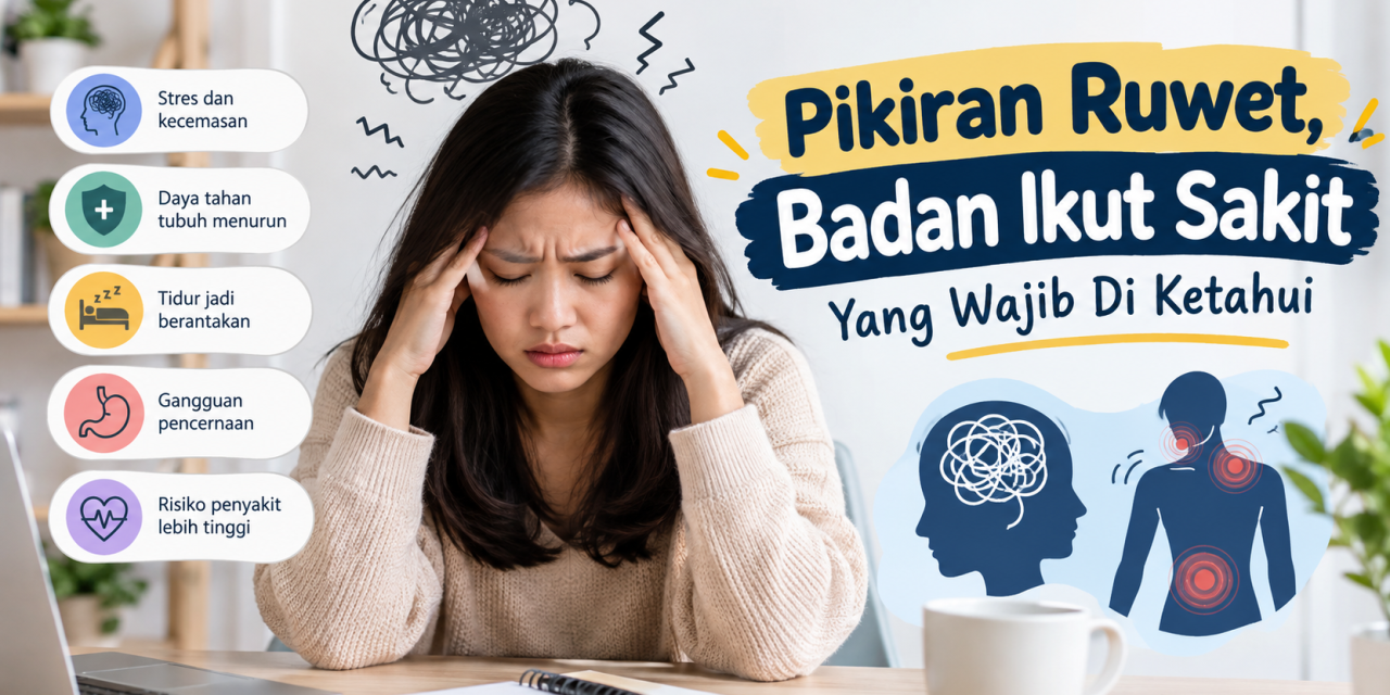 Pikiran Ruwet, Badan Ikut Sakit Yang Wajib Di Ketahui